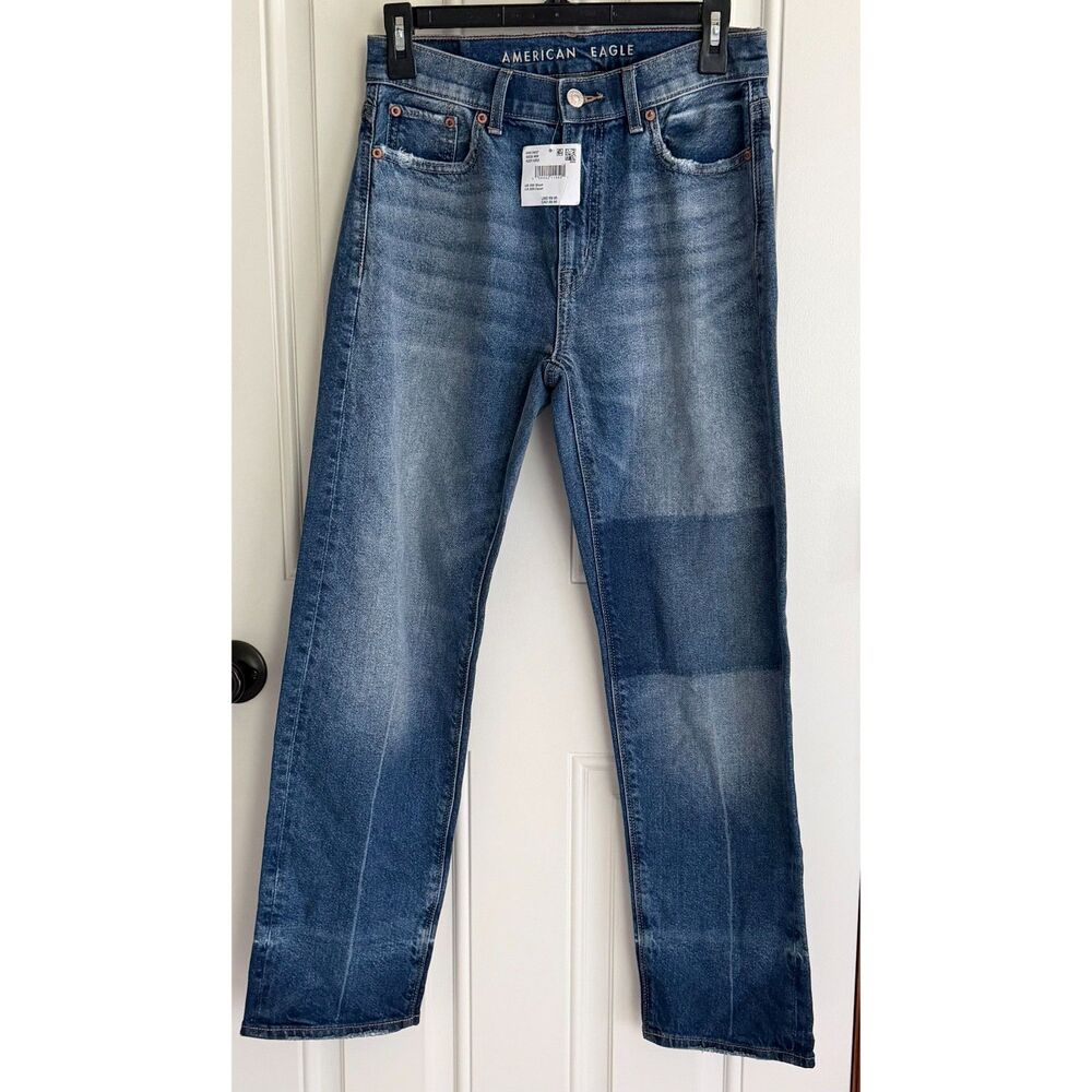 New! American Eagle Ex Boyfriend High Waist Baggy Straight Jean size 000 short